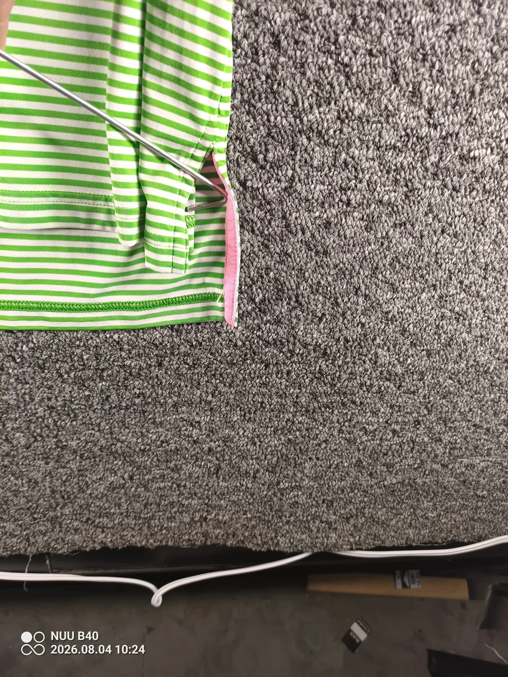 Ralph Lauren RXL Green & White Striped Polo Shirt